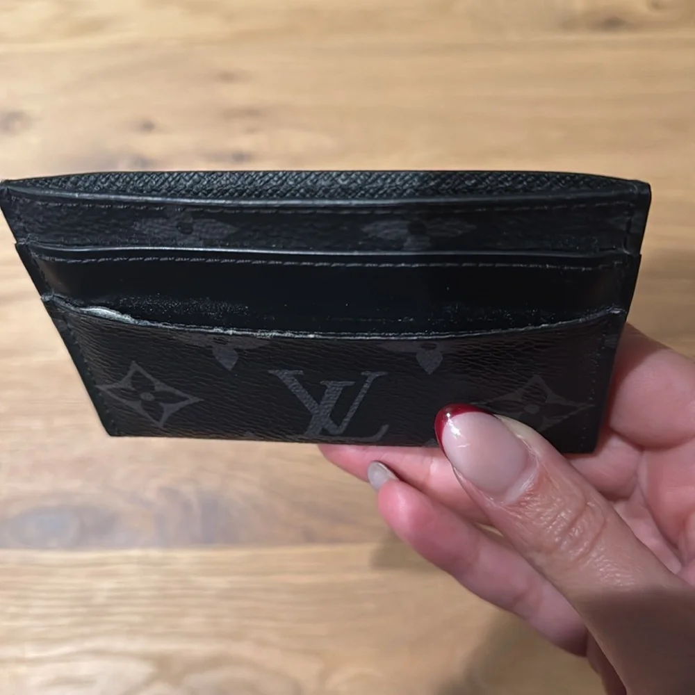 Louis Vuitton (LV) Monogram Eclipse Double Card Holder